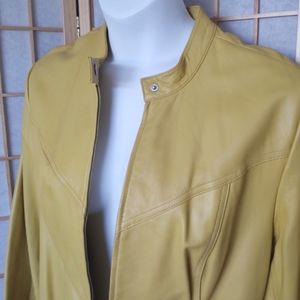 Terry Lewis leather Moto jacket zip front 2 front pockets 1X